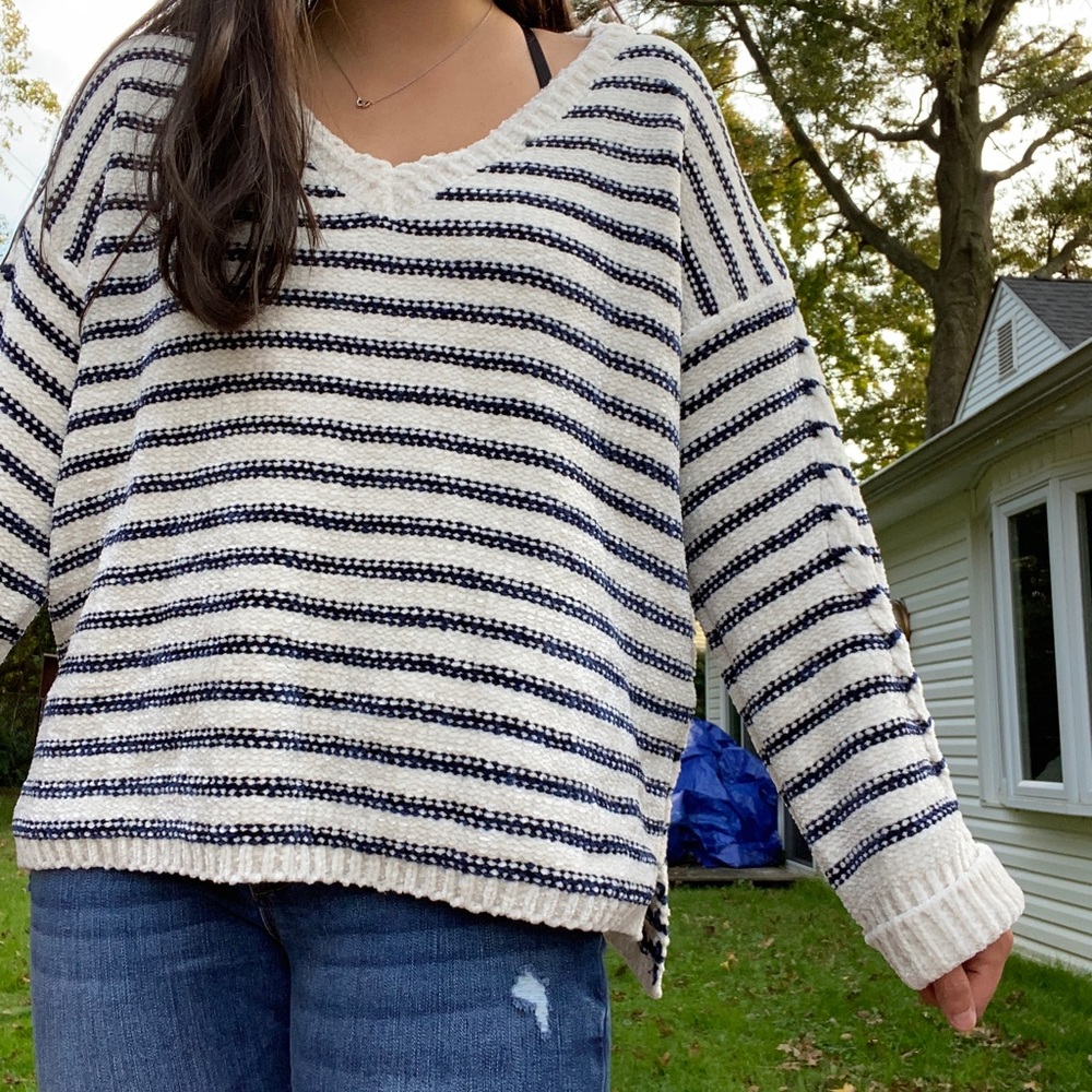 VICI Pay Homage Striped Chenille Sweater